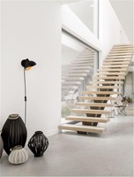 Dekorativní - NV 9555806 Nástěnné svítidlo GEETI matná černá a zlatý kov E14 1x5W 230V IP20 bez žárovky - NOVA LUCE