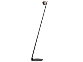 Stojací lampy - NV 9088124 Stojací lampa dotyková LUSA LED 6W 779lm 3000K černá / šampaň 146,5cm - NOVALUCE