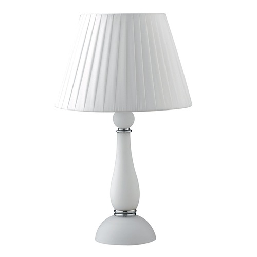 Stolní lampy dekorační - FAN I-ALFIERE/L1 BCO Stolní lampa Alfiere, bílé/chrom, 1 x E14, 32 x 54 cm - FANEUROPE - foto 1