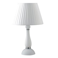 Stolní lampy dekorační - FAN I-ALFIERE/L1 BCO Stolní lampa Alfiere, bílé/chrom, 1 x E14, 32 x 54 cm - FANEUROPE