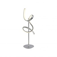 Stolní lampy dekorační - LD 19030-21 CURLS LED stolní lampa ve stříbrné barvě se zakřiveným ramenem plynulé stmívání vypínačem SimplyDim 3000K - LEUCHTEN DIREKT / JUST LIGHT
