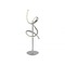 Stolní lampy dekorační - LD 19030-21 CURLS LED stolní lampa ve stříbrné barvě se zakřiveným ramenem plynulé stmívání vypínačem SimplyDim 3000K - LEUCHTEN DIREKT / JUST LIGHT