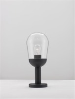 Sloupková - NV 9060195 Venkovní sloupkové svítidlo OMIKA tmavě šedý hliník a čiré sklo E27 1x12W 220-240V bez žárovky IP54 - NOVA LUCE