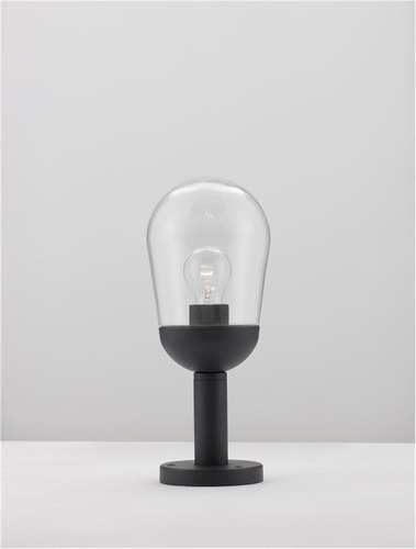 Sloupková - NV 9060195 Venkovní sloupkové svítidlo OMIKA tmavě šedý hliník a čiré sklo E27 1x12W 220-240V bez žárovky IP54 - NOVA LUCE - foto 1