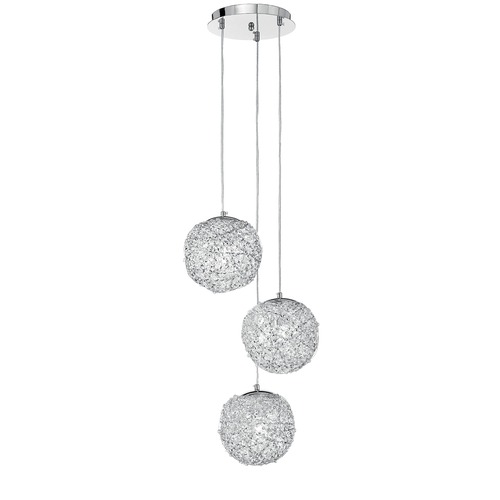 Koule - FAN I-ASTRA/S3 Závěsné svítidlo Astra, chrom, 3 x E27, 40 x 120 cm - FANEUROPE - foto 1