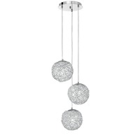 Koule - FAN I-ASTRA/S3 Závěsné svítidlo Astra, chrom, 3 x E27, 40 x 120 cm - FANEUROPE