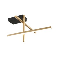 Dekorativní - ZUMA 003064-026641 22008C3-BK/GD EDGE stropní svítidlo černá-zlatá - ZUMALINE