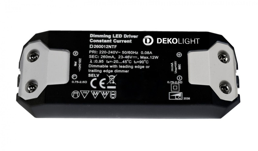Stabilizovaný proud - IMPR 862285 Deko-Light napájení stmívatelné - BASIC, DIM, CC, D26012UF/12W - foto 1