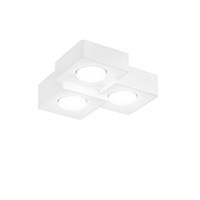 Hranatá - FAN I-ATHEN-Q3 Stropní svítidlo Athen hranaté, bílé, 3 x GX53, 27 x 27 x 7,3 cm - FANEUROPE
