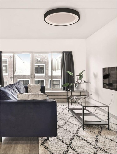 Kruhová - NV 9081220 Stropní svítidlo NODI černý hliník a akryl LED 30W 230V 3000K IP20 - NOVA LUCE - foto 1