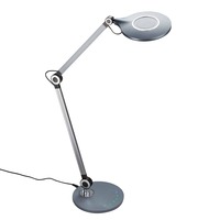 Stolní lampy pracovní - BRILO 7027-015 CCT LED stolní lampa na psací stůl, pr. 20 cm, 9 W, antracit - BRILO