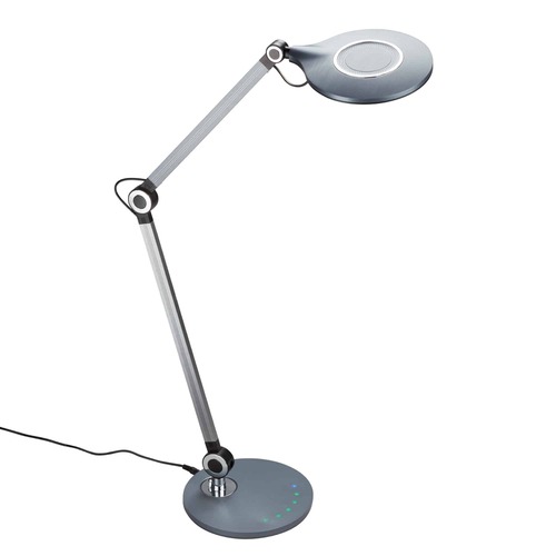 Stolní lampy pracovní - BRILO 7027-015 CCT LED stolní lampa na psací stůl, pr. 20 cm, 9 W, antracit - BRILO - foto 1