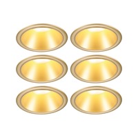 Koupelnová - P 98201 LED vestavné svítidlo 3-krokové-stmívatelné Cole Coin 6ks sada IP44 kruhové 88mm Coin 6x6W 230V stmívatelné 2700K zlatá mat - PAULMANN