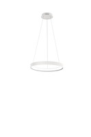 Kruhová - FAN LED-NIKE-S50-BCO Závěsné LED svítidlo Nike (bílé, kov) 40 W, 5840 lm, DIP‑CCT 2700 / 3200 / 4000 K, pr. 49 x výška 150 cm - FANEUROPE