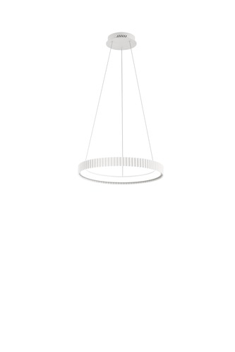 Kruhová - FAN LED-NIKE-S50-BCO Závěsné LED svítidlo Nike (bílé, kov) 40 W, 5840 lm, DIP‑CCT 2700 / 3200 / 4000 K, pr. 49 x výška 150 cm - FANEUROPE - foto 1