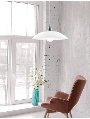 Polokoule - NV 6302361 Závěsné svítidlo VICINO bílé lesklé sklo chromovaný kov E27 1x12W - NOVA LUCE - foto 1