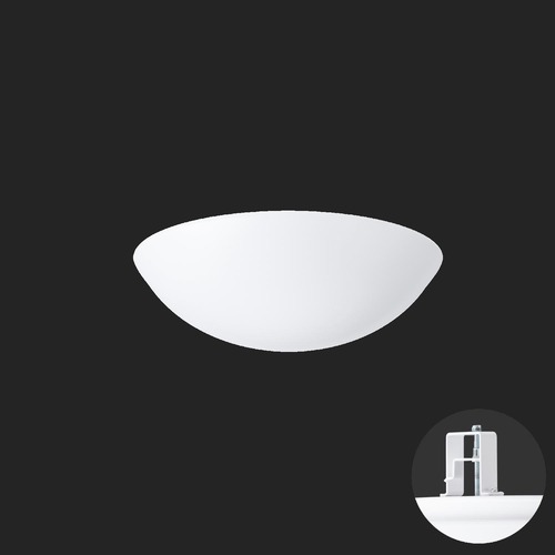 Koupelnová - OS TIT65008 TITAN V1 stropní/nástěnné plastové polovestavné svítidlo bílá IP44 3000 K 19W LED nouzové kombinované 3 h (původní kód OS 65008) - OSMONT - foto 1