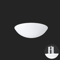 Koupelnová - OS TIT65008 TITAN V1 stropní/nástěnné plastové polovestavné svítidlo bílá IP44 3000 K 19W LED nouzové kombinované 3 h (původní kód OS 65008) - OSMONT