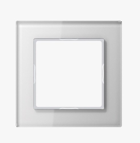 Vypínače a zásuvky - JU AC581GLWW Skleněný rámeček AC581GLWW bílý - JUNG - foto 1