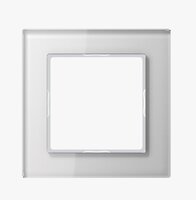 Vypínače a zásuvky - JU AC581GLWW Skleněný rámeček AC581GLWW bílý - JUNG