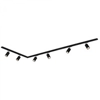 Lištové Briloner 230V - BRILO 8010065 Lištový systém sada 225 cm do L - 3x 230V lišta 1-fázová, 6x spot GU10, černá - BRILO