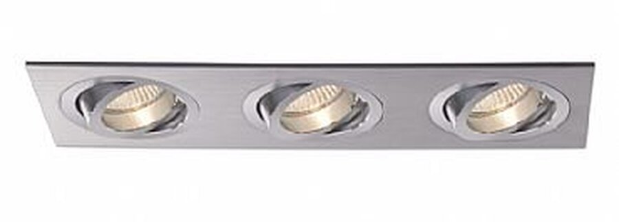 Hranatá - BPM 3013LED2.D40.3K Vestavné svítidlo Aluminio Plata, kart.hliník 3x 7W 230V - BPM - foto 1