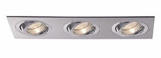 Hranatá - BPM 3013LED2.D40.3K Vestavné svítidlo Aluminio Plata, kart.hliník 3x 7W 230V - BPM
