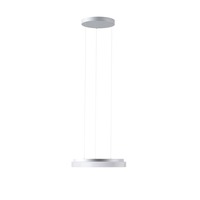 Kruhová - OS COR72804 CORVUS LE1 závěsné plastové svítidlo stříbrná / bílá IP40 4000 K 25W LED - OSMONT