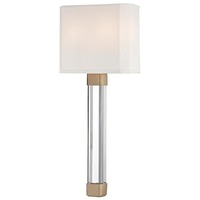 Dekorativní - HVLG 1461-AGB-CE Nástěnné svítidlo LARISSA ocel/hedvábí staromosaz/bílá E14 2x40W - HUDSON VALLEY