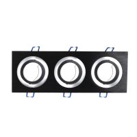 Vestavná bodová svítidla - Podhledový rámeček D10-3B černý