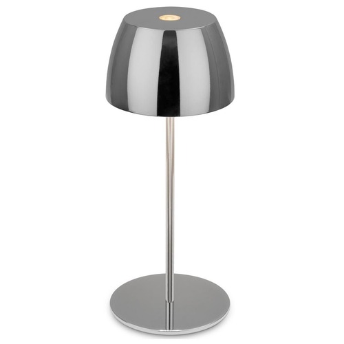 Stolní lampy dekorační - BRILO 7503018 LED nabíjecí stolní lampička Serina Mini, bezdrátová, 20cm, IP44, 2,5W, stmívatelné, dotykový vypínač, chrom - BRILO - foto 1
