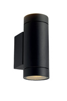 LED nástěnné svítidla - Nástěnná lampa hliník IP54 2xGU10 ČERNÉ BODY