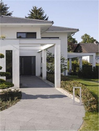 Sloupková - NV 9540218 Venkovní sloupkové svítidlo CAIRO šedý beton skleněný difuzor LED 8W 3000K 120-230V IP65 - NOVA LUCE - foto 1