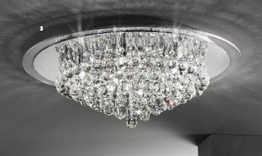 Dekorativní - OR DLU 2378/9/62 CH Stropní svítidlo 9x40W G9 chrom/křištálové závěsy, pr. 62cm - ORION - foto 1