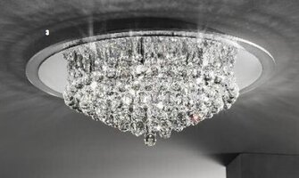 Dekorativní - OR DLU 2378/9/62 CH Stropní svítidlo 9x40W G9 chrom/křištálové závěsy, pr. 62cm - ORION