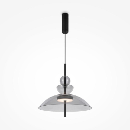 Dekorativní - M MOD185PL-L11B3K3 Závěsné svítidlo Bangkok 3000K 12W teplá bílá 1200lm černá kov - MAYTONI - foto 1