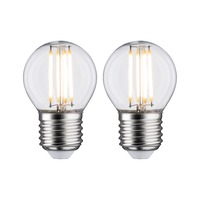 E27 - P 28640 LED kapka 5 W E27 čirá teplá bílá 2ks-sada - PAULMANN