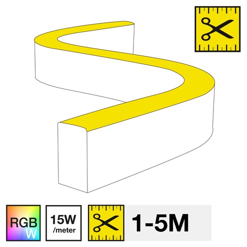 Hlavní osvětlení - SLC SM16071 LED pásek SLC NEON FLEX SIDE RGB+W 3000K 15W 295LM 1-5M IP67 - TLG - foto 1