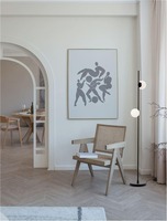 Stojací lampy - NV 9061437 Stojací lampa NUVOLE LED černý hliník a čiré sklo 3000K 16W - NOVA LUCE