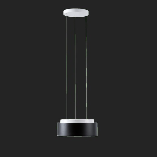 Kruhová - OS ERI70925 ERIS LEC2 závěsné skleněné svítidlo bílá / bílo - černá IP40 4000 K 19W LED DALI (původní kód OS 70925) - OSMONT - foto 1