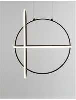 Kruhová - NV 9114861 Závěsné svítidlo ARTE matný černý hliník a akryl LED 48.6W 230V 3000K IP20 stmívatelné - NOVA LUCE