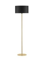 Stojací lampy - NV 9695333 Stojací lampa SIBNIA LED E27 12W bez žárovky mosaz / černá látka 165cm - NOVALUCE