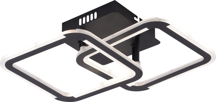 LED stropní svítidla - LED stropní svítidlo CCT 30W černá stmívatelné + dálkové ovládání