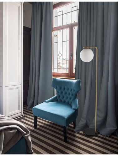 Stojací lampy - NV 9136702 Stojací lampa ALVAREZ saténový zlatý kov a černý mramor bílé opálové sklo E27 1x12W 230V bez žárovky IP20 - NOVA LUCE - foto 1