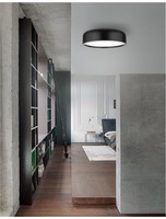 Kruhová - NV 826809 Stropní svítidlo PERLETO stropní svítidlo černý kov a akrylový difuzor E27 2x12W - NOVA LUCE