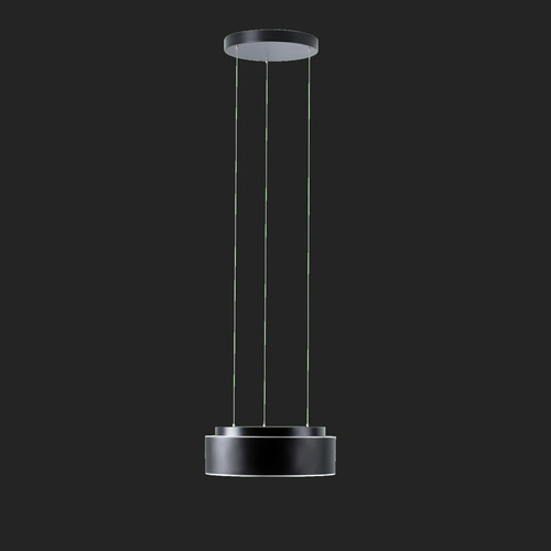 Kruhová - OS ERI70426 ERIS LEC2 závěsné skleněné svítidlo černá / bílo - černá IP40 3000 K 14W LED DALI (původní kód OS 70426) - OSMONT - foto 1