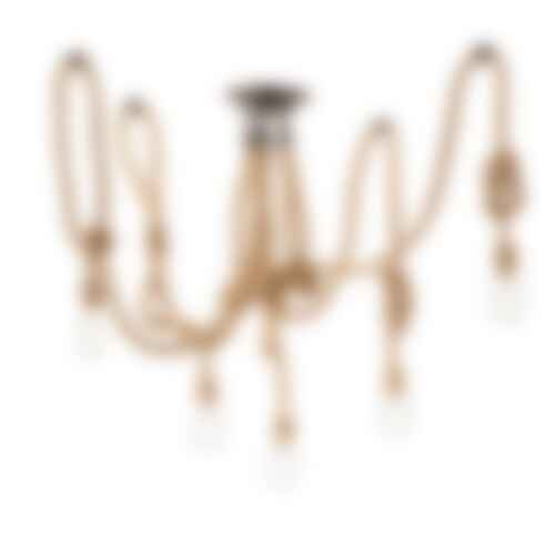 Dekorativní - FAN I-ROPE-PL5 Závěsné svítidlo Rope černá, 5xE27 5 x 2 x 250 cm - FANEUROPE - foto 1