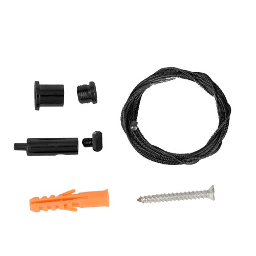 Úchyty a držáky pro Al profily - SLC S43330 Závěsná sada pro profil Pro A5 černá - TLG - foto 1