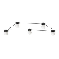 Bodová - RED R14387 VELA V stropní černá opálové sklo 230V G9 5x6W - RED - DESIGN RENDL