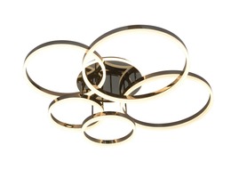 Dekorativní - GT 9073-605 Stropní svítidlo Schenna 80W 8000lm 3000K černý chrom - GeeTi